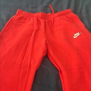 Nike Red Sweatpants Athletic Joggers